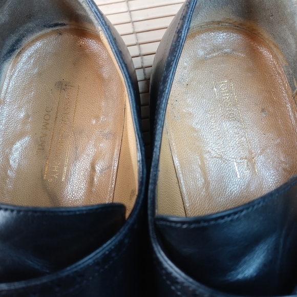 Domani Shoes By Johnston & Murphy Monk Strap Buckle Black Brogue Hand Made Itali - Picture 8 of 11